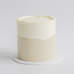 Picture of BUTTERCREAM CAKE |  ROUGH EDGES TWO TONE WHITE & BEIGE